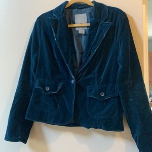 BB DAKOTA Juniors sz L distressed velvet blazer - final offer, price firm.